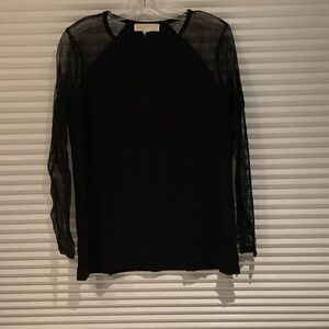 Michael Kors Black Top beautiful lace detail.